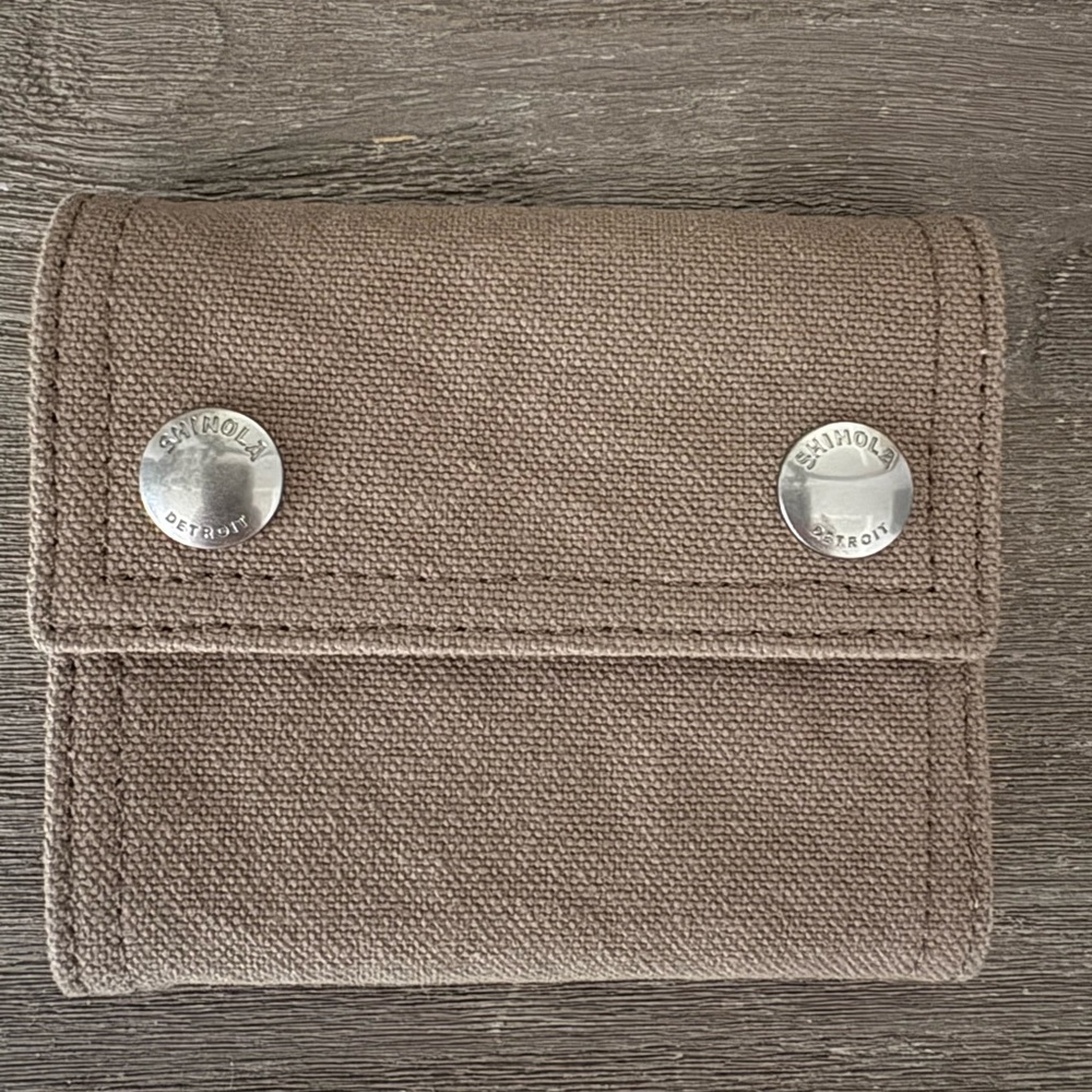 Shinola Brown Canvas & Leather Wallet, NWT!